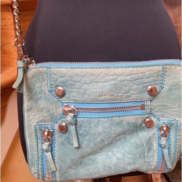 Botkier Blue / Teal Leather Logan Crossbody Bag - Picture 1 of 9